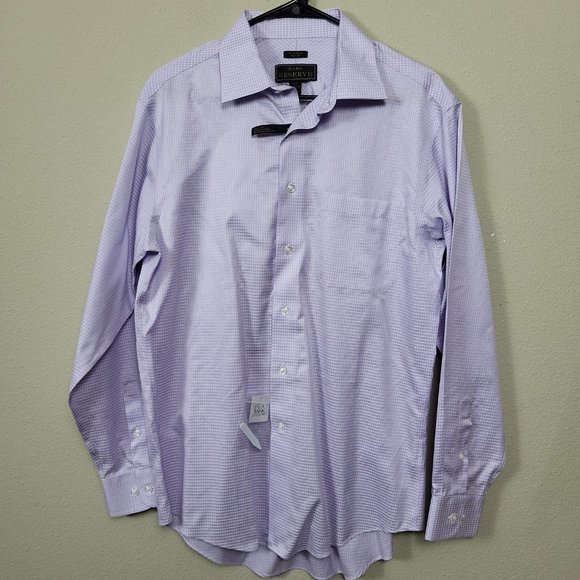 Jos A Bank Men's 16 34 Button Up Dress Shirt Lavender Purple Egyptian Cotton New - Picture 1 of 7